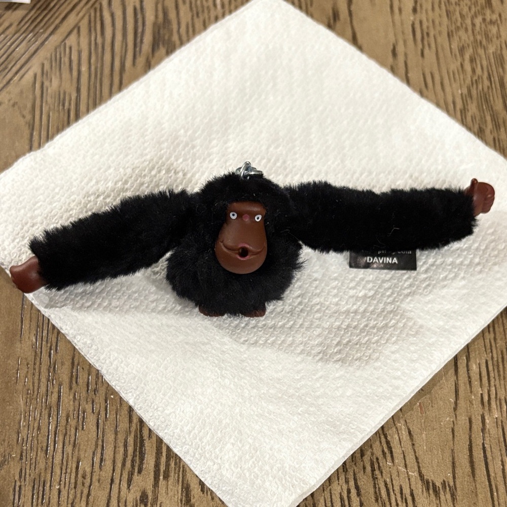Kipling Black and Brown Monkey Keychain